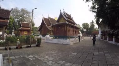 Luang Prabang, Laos - 1 Mart 2018: Wat Xieng tanga Luang Prabang dünya mirası, 1 Mart 2018 Luang Prabang Laos Laos Budist tapınağı. 