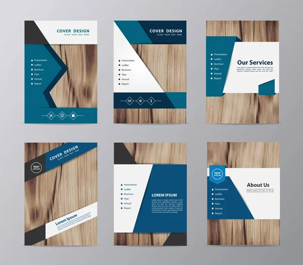 Brochure creatief ontwerp. Multifunctionele sjabloon met cover textu — Stockvector