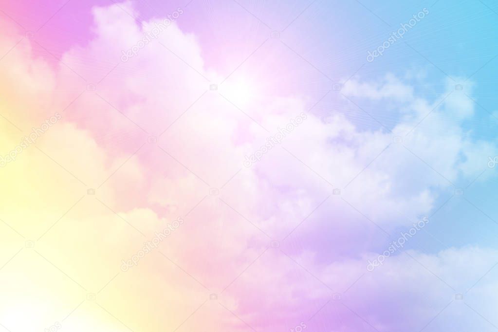 The vast bluesky and clouds for background,Clouds at the middle 