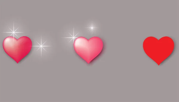 Ensemble Icône Coeur Vecteur Forme Symbole Amour Parfait Pour Saint — Image vectorielle