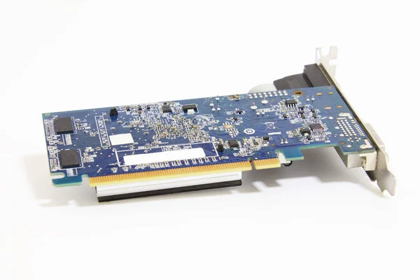 Close up Computer graphic card(vga card) on white background Stock Image
