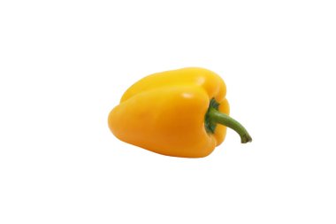 Sarı dolma biber beyaz arkaplanda izole edildi