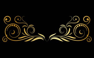 Çiçek unsurları tasarımı, lüks dekoratif element sınırı, girdaplar çiçekler, sayfa dekorasyon kartları, düğün, pankart, logolar, çerçeveler, etiketler, kafeler, butikler için yeşillik dekoratif tasarımı