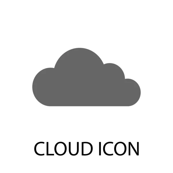 Wolke Flache Icon Vektor Eps10 Cloud Logo Design Einfach — Stockvektor