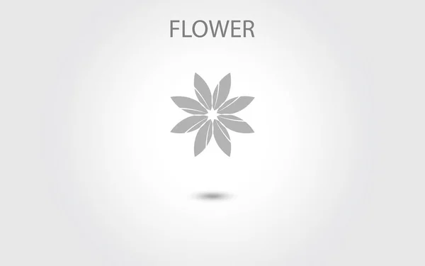 Virág Ikon Vektor Elszigetelt Fehér Háttér Kézzel Rajzolt Virág Ikon — Stock Vector