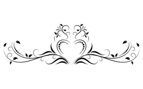 ページ装飾カード 結婚式 バナー フレーム ラベル カフェ ブティックのための花の要素のデザイン 豪華な装飾グラフィック要素の境界 渦巻く花 葉の渦装飾デザイン — ストックベクタ
