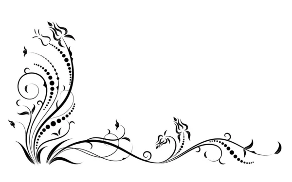 Дизайн Квіткових Елементів Розкішний Орнаментальний Графічний Елемент Бордюр Кругляки Вихор — стоковий вектор