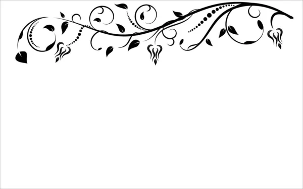 Дизайн Цветочных Элементов Роскошный Орнаментальный Графический Элемент Границы Вихри Цветы — стоковый вектор
