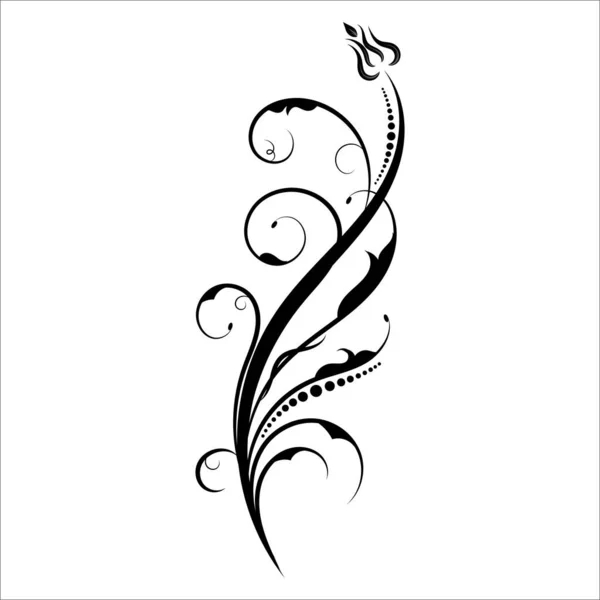 Вінтажні Квіткові Елементи Дизайн Розкішний Орнаментальний Графічний Елемент Кордону Вектор — стоковий вектор
