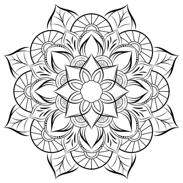 Cirkel Bloem Van Mandala Met Bloemen Ornament Patroon Vector Mandala — Stockvector