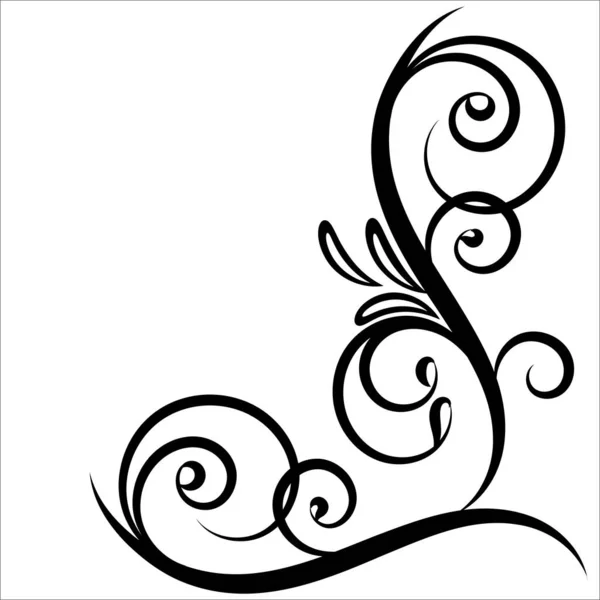 Ornamento Floral Vintage Elemento Decorativo Desenhado Mão Ilustração Vetorial Elemento —  Vetores de Stock