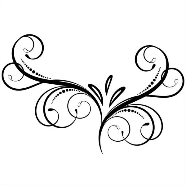 Hiasan Bunga Klasik Elemen Dekorasi Tangan Ilustrasi Vektor Elemen Bunga - Stok Vektor