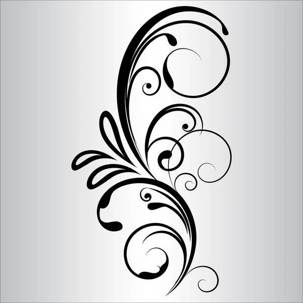 Ornamento Floral Vintage Elemento Decorativo Desenhado Mão Ilustração Vetorial Elemento — Vetor de Stock