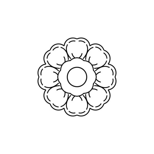 Círculo Flor Mandala Com Estilo Floral Vintage Padrão Vector Mandala —  Vetores de Stock