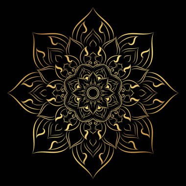 Çiçek desenli mandala çiçekleri, Vector mandala desenli el yapımı dekoratif elementler. Çiçekli eşsiz bir tasarım. Sayfa logosu için rahatlama ve meditasyon kullanımını kavra