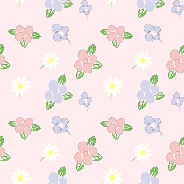 Kusursuz çiçek desenli arka plan, vektör çiçek süsü, el yapımı dekoratif unsur, kumaş, ambalaj, dekoratif baskı, tekstil, tekrarlayan desen için kusursuz arka plan ve duvar kağıtları.