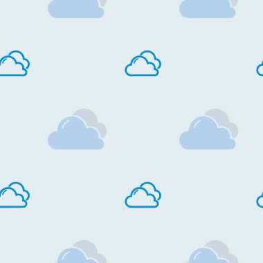Kusursuz gökyüzü deseni arkaplanı, vektör gökyüzü simgesi, kumaş, ambalaj, dekoratif baskı, tekstil, tekrarlayan desen için kusursuz arkaplan ve duvar kağıtları