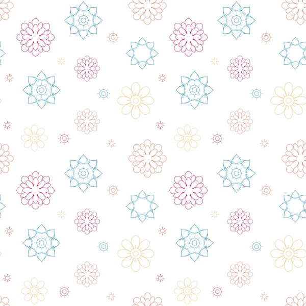 Fondo Patrón Floral Sin Costuras Ornamento Flores Vectoriales Elemento Decorativo — Vector de stock