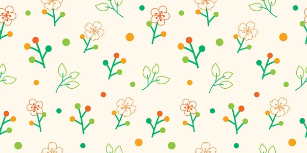 Fondo Patrón Floral Sin Costuras Ornamento Flores Vectoriales Elemento Decorativo — Vector de stock