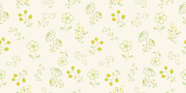 Kusursuz çiçek desenli arka plan, vektör çiçek süsü, el yapımı dekoratif unsur, kumaş, ambalaj, dekoratif baskı, tekstil, tekrarlayan desen için kusursuz arka plan ve duvar kağıtları.