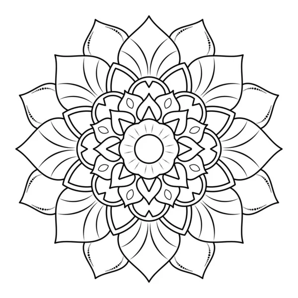 Circulaire Bloem Mandala Met Vintage Bloemstijl Vector Mandala Oosters Patroon — Stockvector