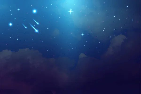 Sfondo Galassia Con Stella Cadente Illustrazione Galassia Spaziale — Vettoriale Stock