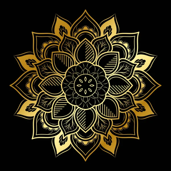 Klasik çiçek desenli dairesel çiçek mandala, Vector mandala Oriental desenli, elle çizilmiş dekoratif element. Çiçekli eşsiz bir tasarım. Sayfa logosu için rahatlama ve meditasyon kullanımını kavra