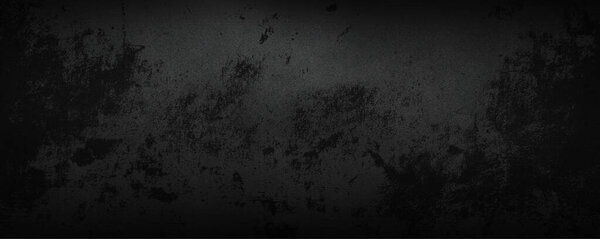 Abstract grunge vintage cement Wall Background with black color. old Cement. Concrete with Rough Texture, Dark wallpaper, Space For Text, use for Decorative design for web page banner wallpaper