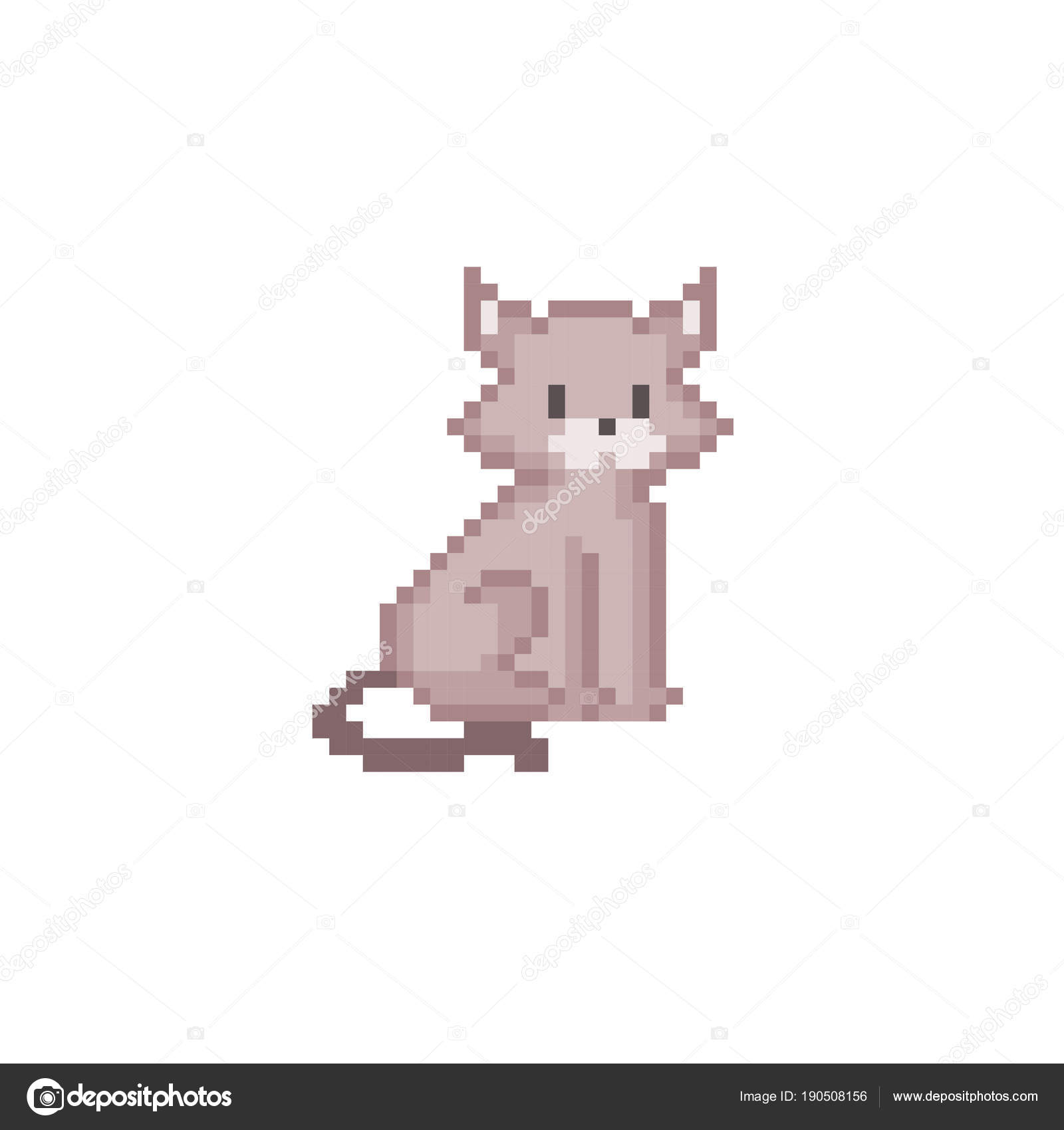Cat Pixel Stock Vector Illustration and Royalty Free Cat Pixel Clipart