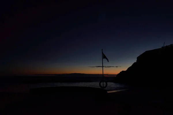 İspanya, Tenerife, Kanarya Adaları 'ndaki Abama Sahili' nde gece cankurtaranı.