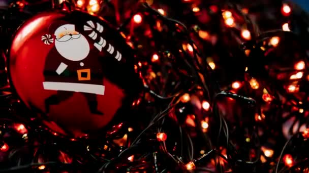 Les Jouets Nouvel Père Noël Avec Bonbon Rayé Cours Pour — Video