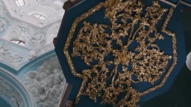 unusual beautiful church in a winter day