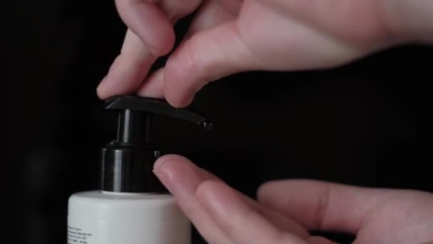 Gel Désinfectant Pour Les Mains Coronavirus Pour Mains Propres Hygiène — Video