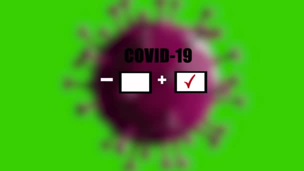 巨大な細菌を背景にしたCovid 19の成果は — ストック動画