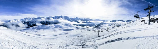 Panoramic picture of bettmeralp ski area — Stock Photo, Image