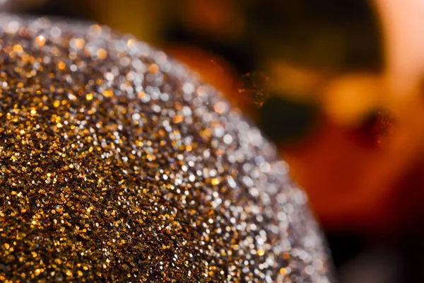 christmas glitter ball close up