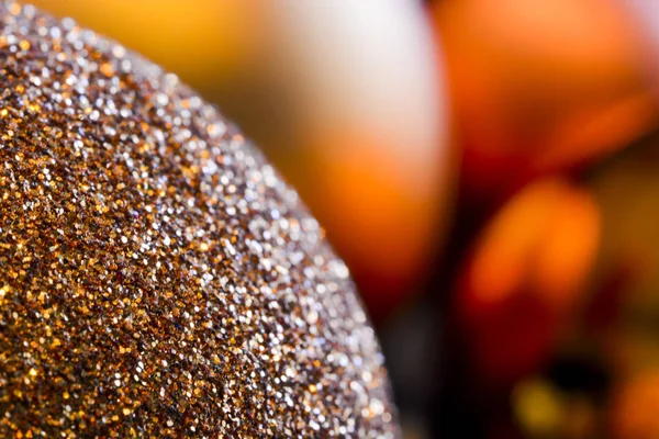 christmas glitter ball close up