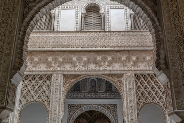 Arquitetura Mudejar Real Alcazar Patrimônio Humanidade Unesco Sevilha Espanha — Fotografia de Stock