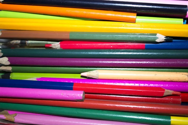 彩色的铅笔绘图 — 图库照片