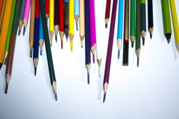 彩色的铅笔绘图 — 图库照片