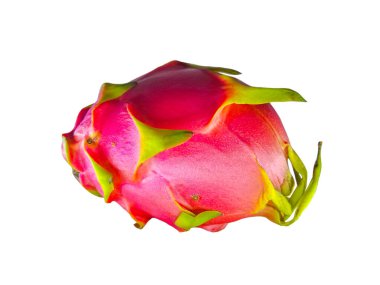 Beyaz arka planda ejderha meyvesi veya pitaya izole.