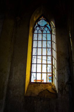 Gotik kırsal pencere, mimari inşa etmek.