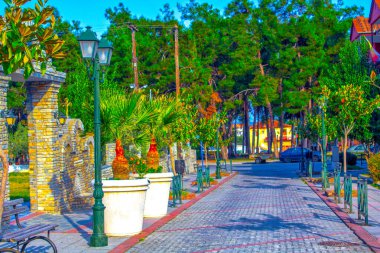 Sokak kenti tuğla yolu