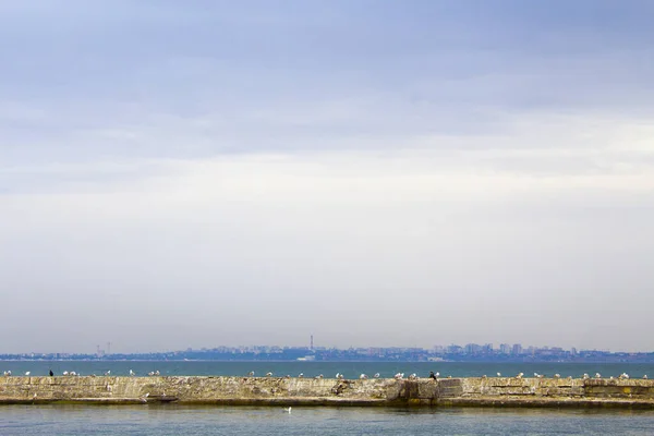 Verfallene Alte Fischerstege Die Ins Meer Stürzen Spazierwege Auf Der — Stockfoto