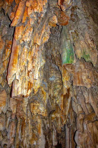 Cave Stalactite Rocks Background Texture — Stock Photo, Image