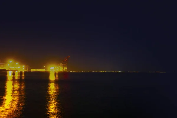 Fondos Panorámicos Las Olas Nocturnas — Foto de Stock