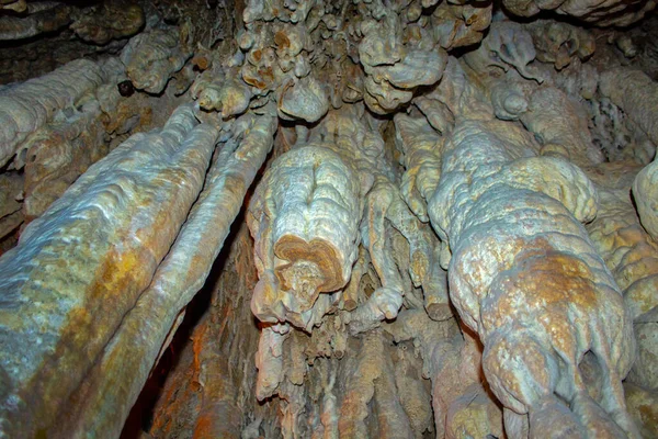 Cave Stalactite Rocks Background Texture — Stock Photo, Image