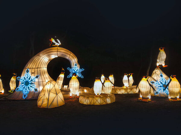  Пролетает в сумерках. световое оформление сада