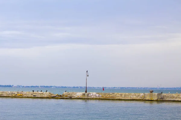 Verfallene Alte Fischerstege Die Ins Meer Stürzen Spazierwege Auf Der — Stockfoto