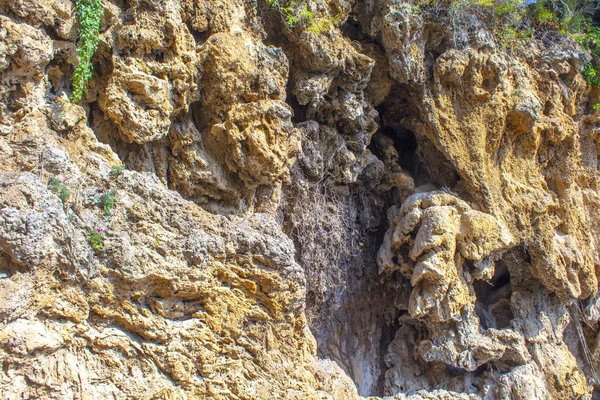 Jeskyně Stalactite Skály Pozadí Textura — Stock fotografie